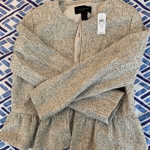 Peplum Heathered Blazer